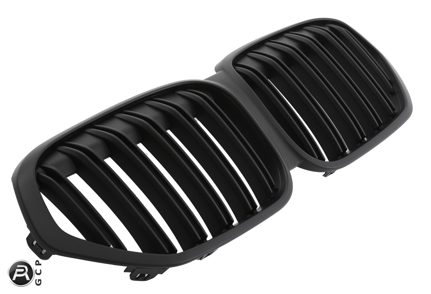 Sportieve Grille geschikt voor BMW X1 F48 (Facelift) dubbele spijl mat zwart