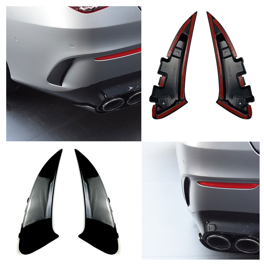 AMG DESIGN AERO FLAPS ZWART GESCHIKT VOOR MERCEDES C118 CLA-KLASSE COUPE AMG-LINE